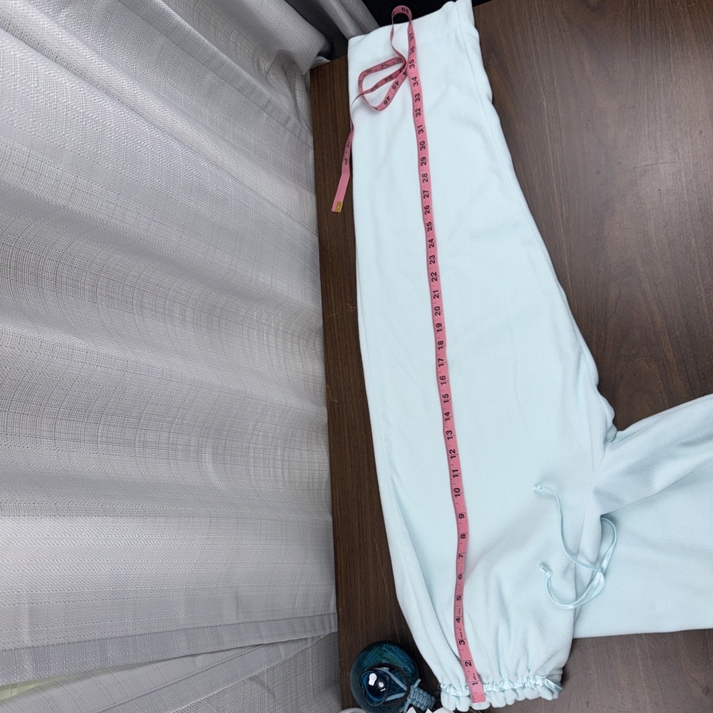 Jasmine Rose Pale Blue Fleece Bed Jacket Zip Front & Matching Lounge Pants Small - Picture 11 of 11